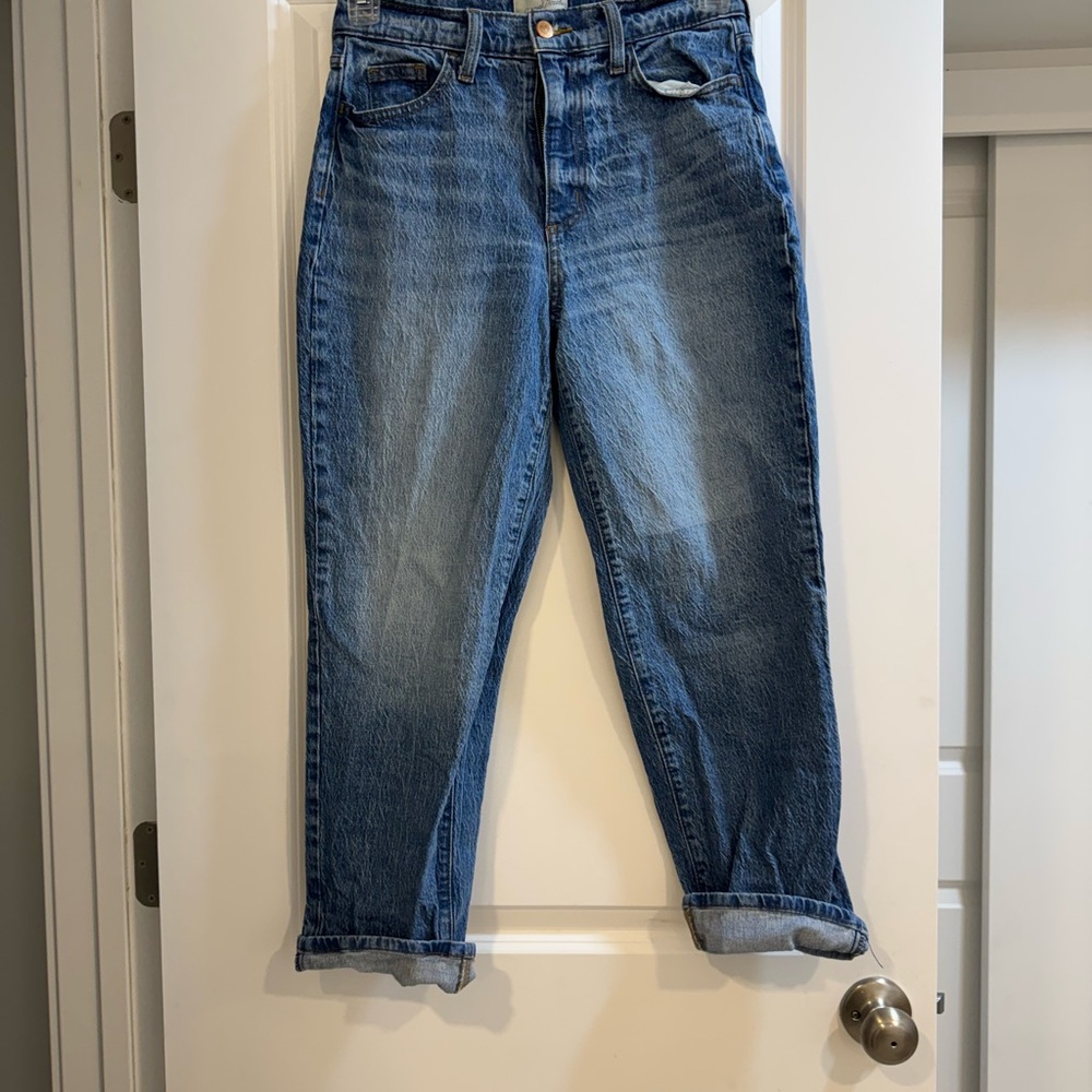 Universal Thread Blue Distressed Straight Leg Jea… - image 3